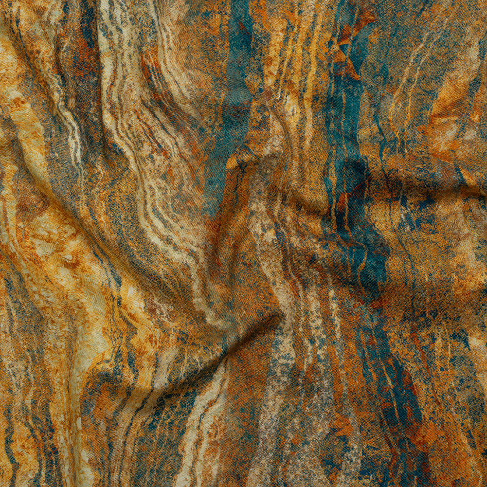 Stonehenge Wide Backing Quilting Cotton by Northcott - Oxidized Copper Swirling Lines Gradient, 108" Width - Ombre Wide Backing II Collection