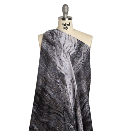 Stonehenge Wide Backing Quilting Cotton by Northcott - Graphite Swirling Lines Gradient, 108" Width - Ombre Wide Backing II Collection