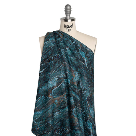 Stonehenge Wide Backing Quilting Cotton by Northcott - Prussian Marble 5 Stone Swirl, 108" Width - Surfaces Wide Backing Collection