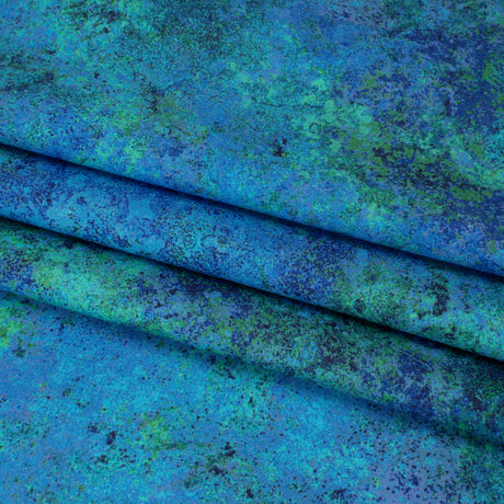 Stonehenge Wide Backing Quilting Cotton by Northcott - Blue Lagoon Textural Abstract, 108" Width - Multi Mixers Wide Backing Collection