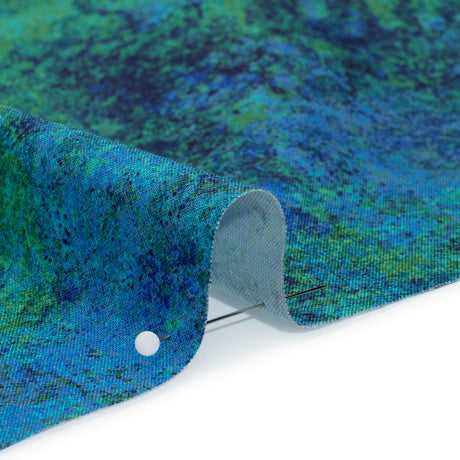 Stonehenge Wide Backing Quilting Cotton by Northcott - Blue Lagoon Textural Abstract, 108" Width - Multi Mixers Wide Backing Collection