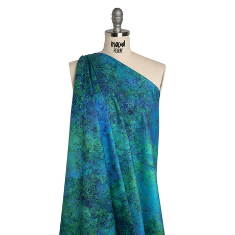 Stonehenge Wide Backing Quilting Cotton by Northcott - Blue Lagoon Textural Abstract, 108" Width - Multi Mixers Wide Backing Collection