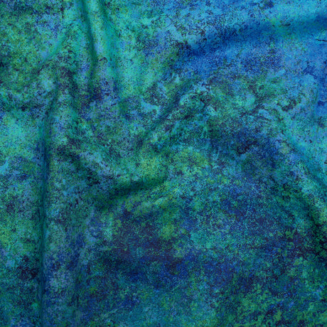 Stonehenge Wide Backing Quilting Cotton by Northcott - Blue Lagoon Textural Abstract, 108" Width - Multi Mixers Wide Backing Collection