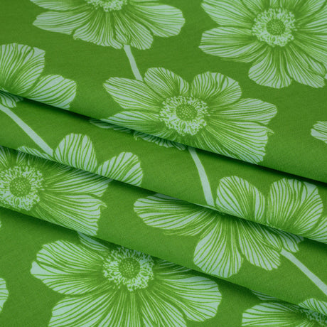 Printed Quilting Cotton by Anna Maria Textiles for Northcott - Grass Anemone Floral - Indelible Collection