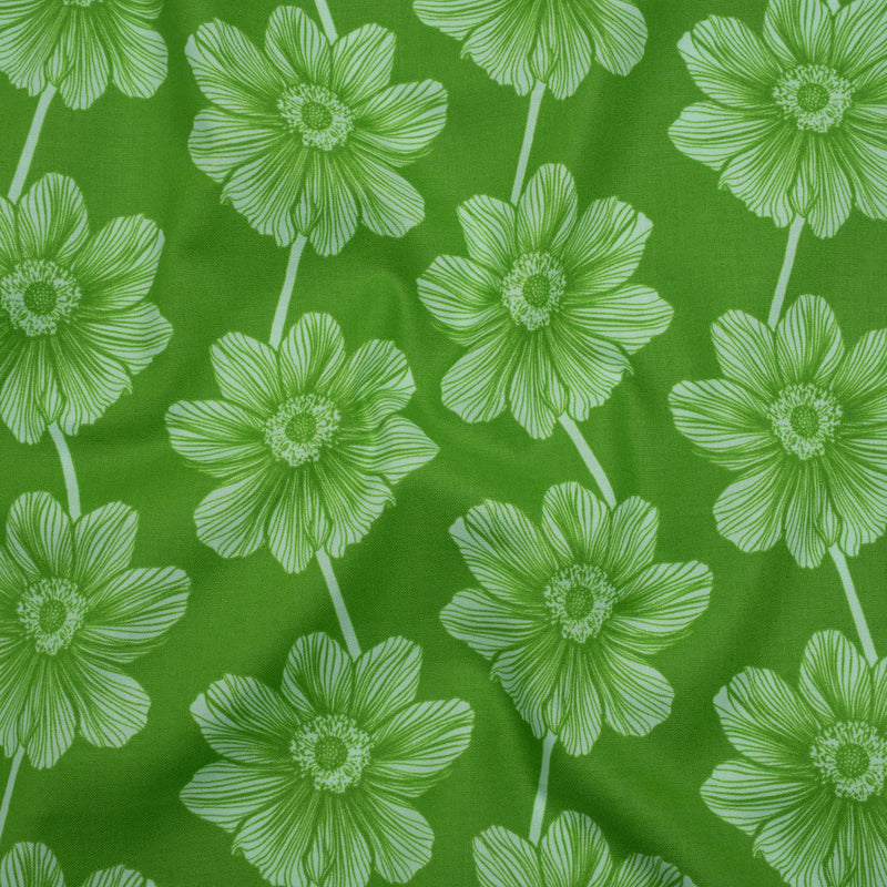 Printed Quilting Cotton by Anna Maria Textiles for Northcott - Grass Anemone Floral - Indelible Collection