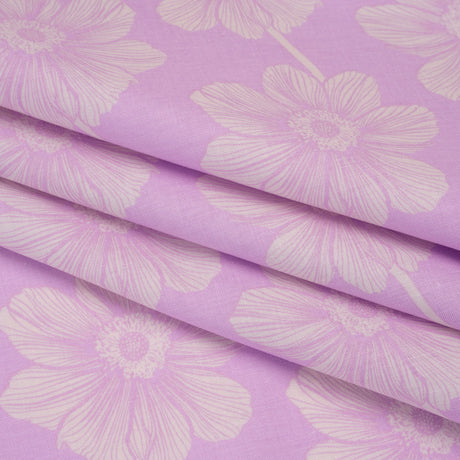 Printed Quilting Cotton by Anna Maria Textiles for Northcott - Lilac Anemone Floral - Indelible Collection