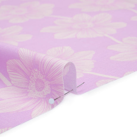Printed Quilting Cotton by Anna Maria Textiles for Northcott - Lilac Anemone Floral - Indelible Collection