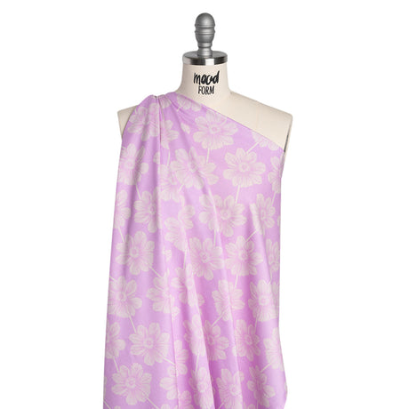 Printed Quilting Cotton by Anna Maria Textiles for Northcott - Lilac Anemone Floral - Indelible Collection