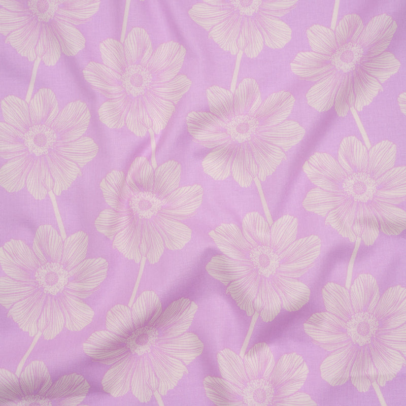 Printed Quilting Cotton by Anna Maria Textiles for Northcott - Lilac Anemone Floral - Indelible Collection