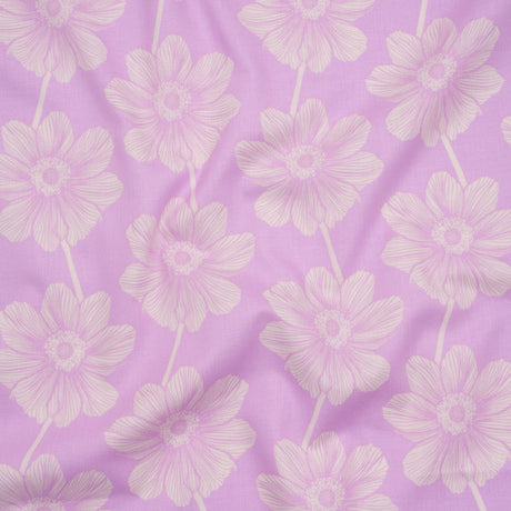 Printed Quilting Cotton by Anna Maria Textiles for Northcott - Lilac Anemone Floral - Indelible Collection