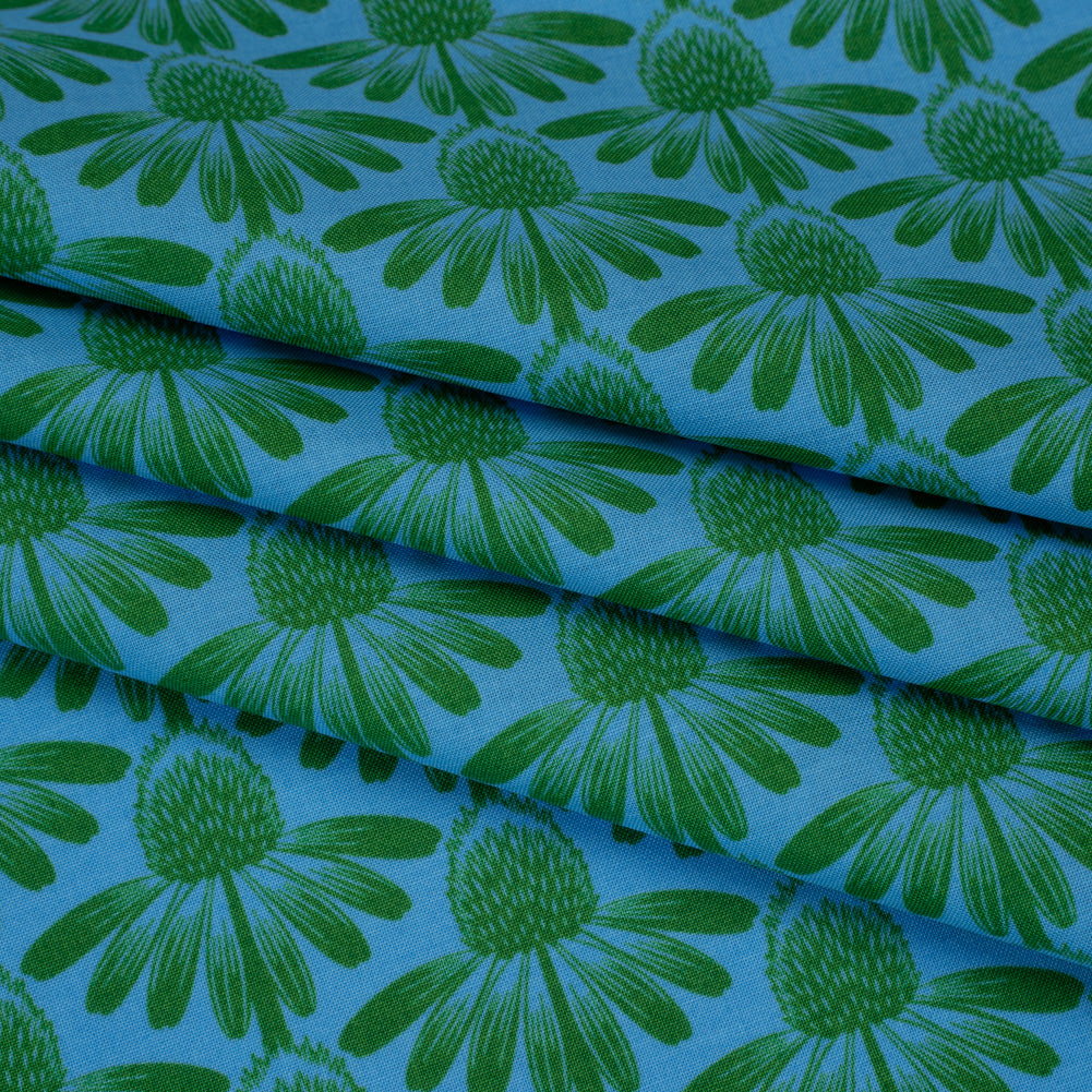 Printed Quilting Cotton by Anna Maria Textiles for Northcott - Pool Coneflower Floral - Indelible Collection