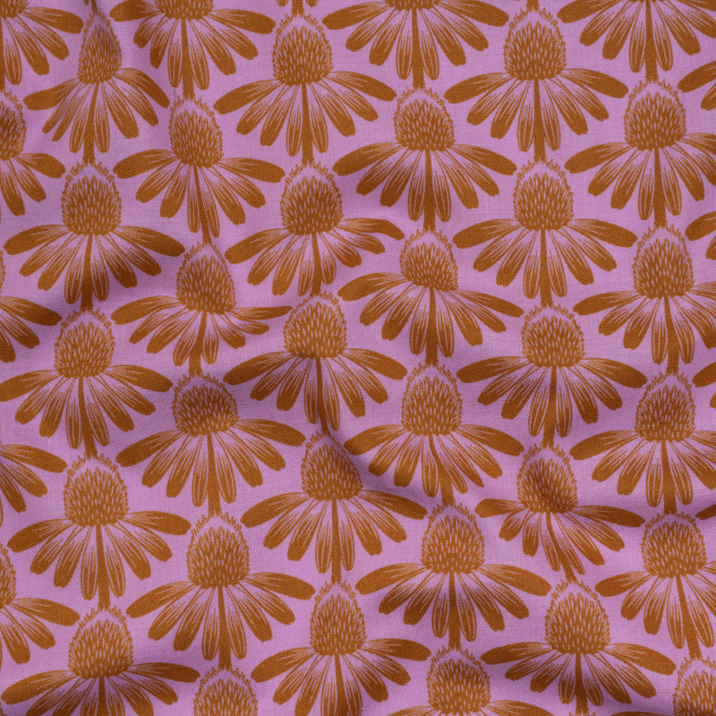 Printed Quilting Cotton by Anna Maria Textiles for Northcott - Taffy Coneflower Floral - Indelible Collection