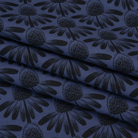 Printed Quilting Cotton by Anna Maria Textiles for Northcott - Night Coneflower Floral - Indelible Collection