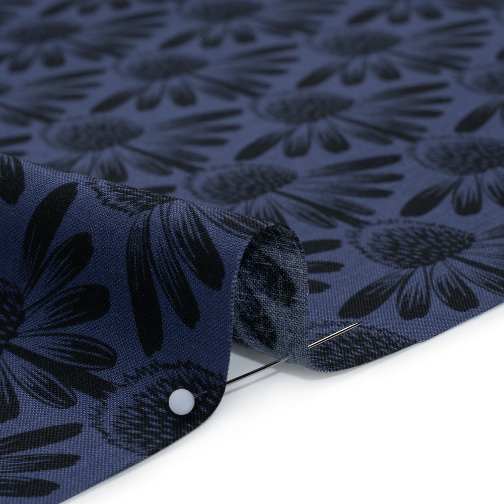 Printed Quilting Cotton by Anna Maria Textiles for Northcott - Night Coneflower Floral - Indelible Collection