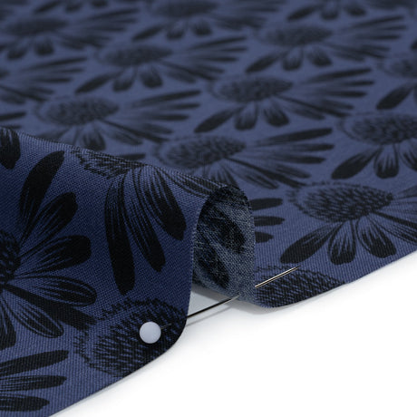 Printed Quilting Cotton by Anna Maria Textiles for Northcott - Night Coneflower Floral - Indelible Collection