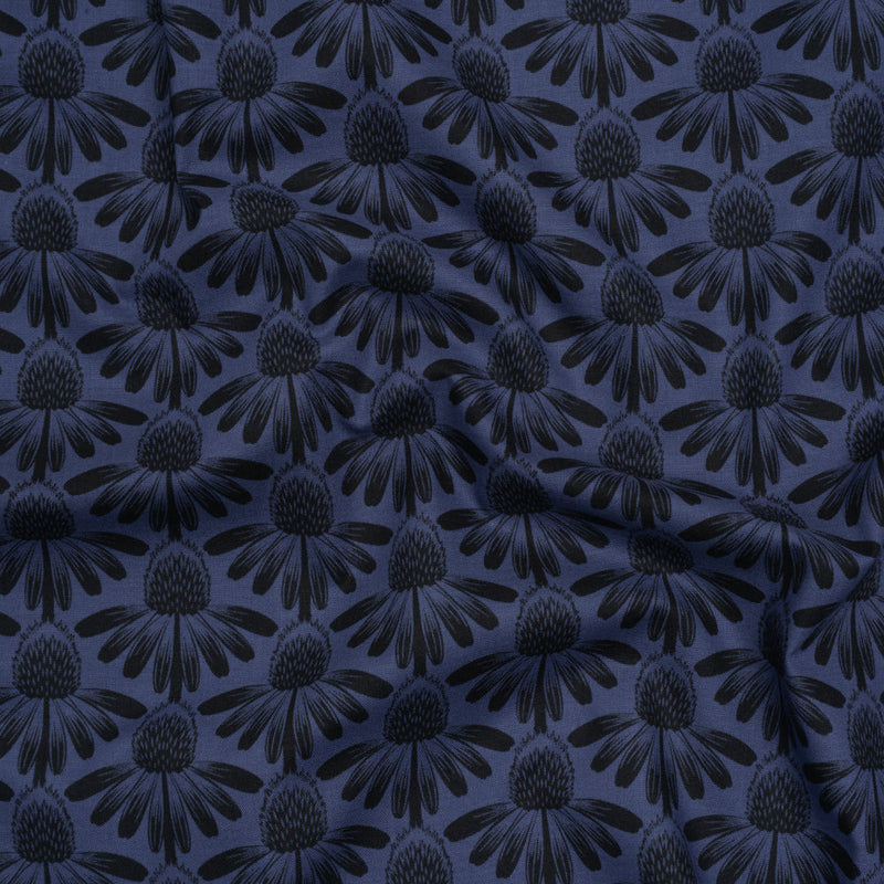 Printed Quilting Cotton by Anna Maria Textiles for Northcott - Night Coneflower Floral - Indelible Collection