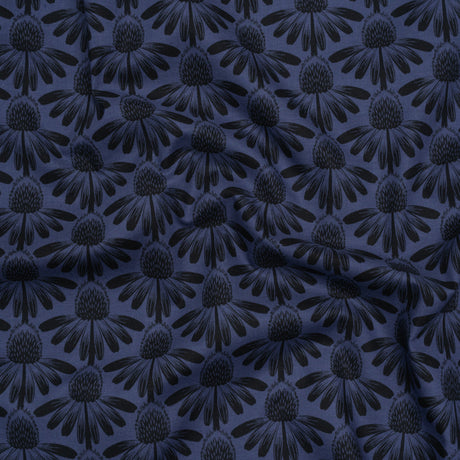 Printed Quilting Cotton by Anna Maria Textiles for Northcott - Night Coneflower Floral - Indelible Collection