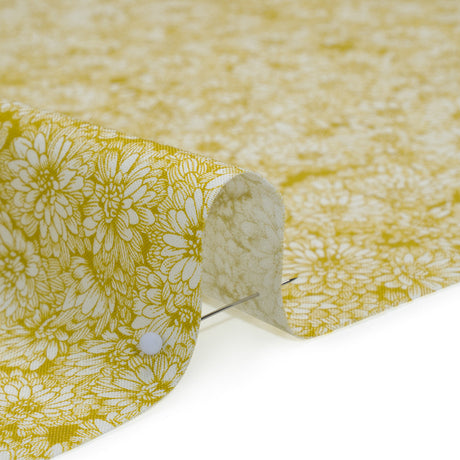 Printed Quilting Cotton by Anna Maria Textiles for Northcott - Golden Mums Floral - Indelible Collection