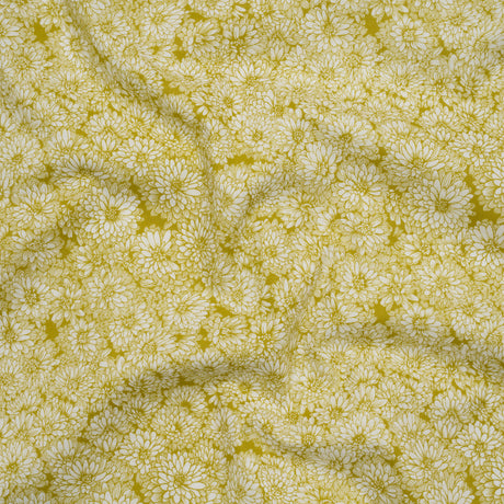 Printed Quilting Cotton by Anna Maria Textiles for Northcott - Golden Mums Floral - Indelible Collection