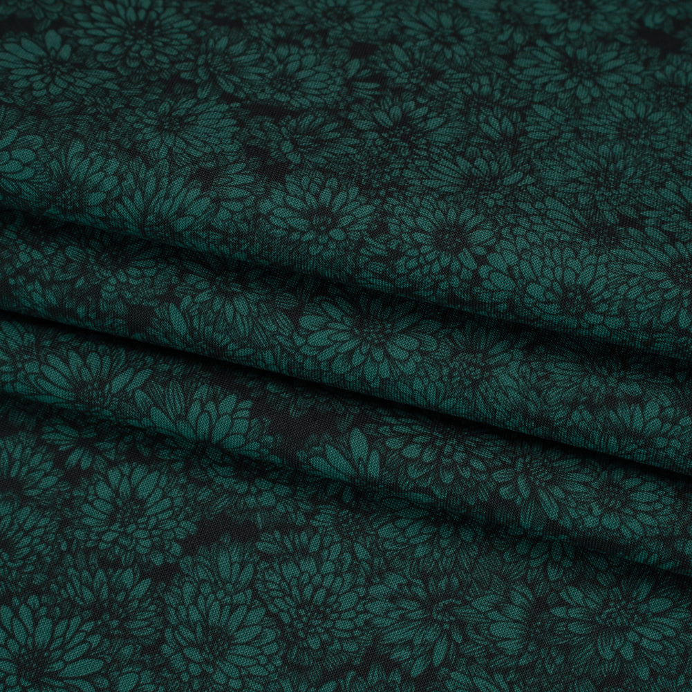 Printed Quilting Cotton by Anna Maria Textiles for Northcott - Seaweed Mums Floral - Indelible Collection