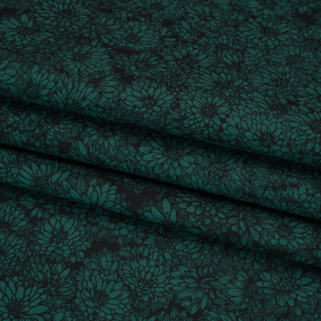 Printed Quilting Cotton by Anna Maria Textiles for Northcott - Seaweed Mums Floral - Indelible Collection