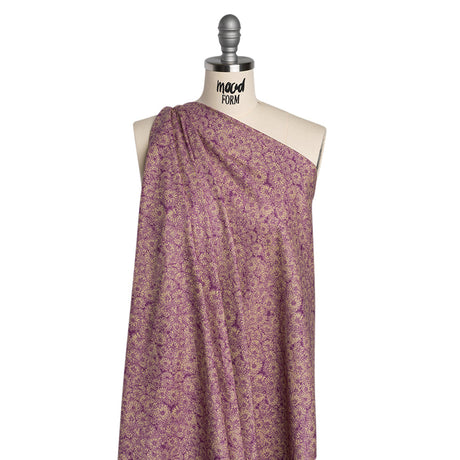 Printed Quilting Cotton by Anna Maria Textiles for Northcott - Mauve Mums Floral - Indelible Collection