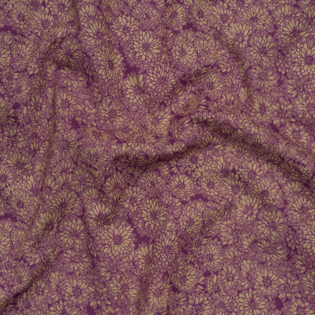 Printed Quilting Cotton by Anna Maria Textiles for Northcott - Mauve Mums Floral - Indelible Collection