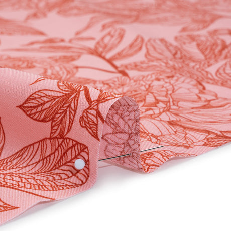 Printed Quilting Cotton by Anna Maria Textiles for Northcott - Rouge Peony Floral - Indelible Collection