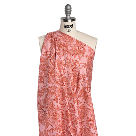 Printed Quilting Cotton by Anna Maria Textiles for Northcott - Rouge Peony Floral - Indelible Collection