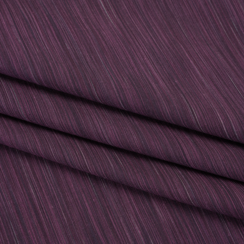 Woven Quilting Cotton Fabric by FIGO Studio - Eggplant Striated - Space Dye Collection