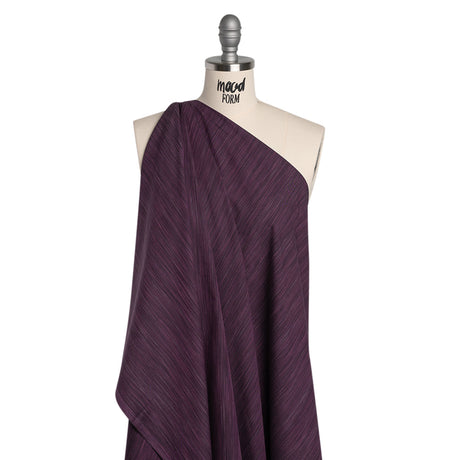 Woven Quilting Cotton Fabric by FIGO Studio - Eggplant Striated - Space Dye Collection