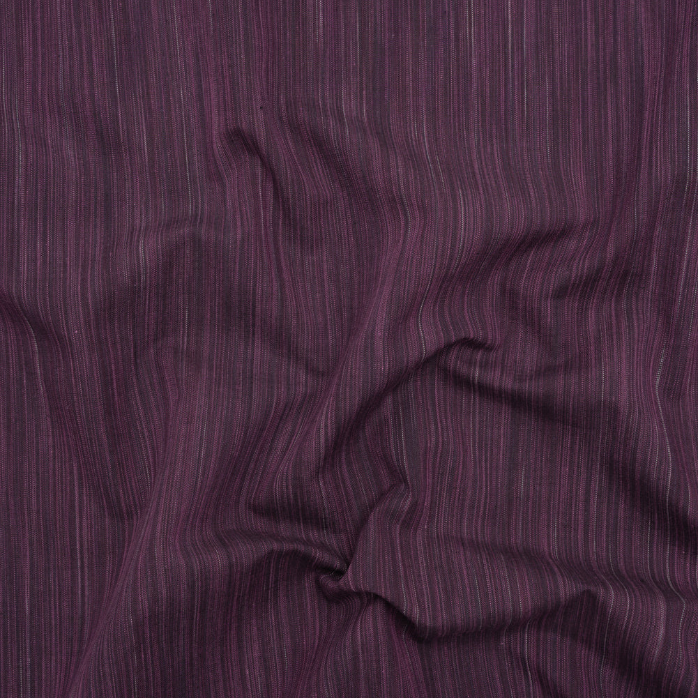 Woven Quilting Cotton Fabric by FIGO Studio - Eggplant Striated - Space Dye Collection