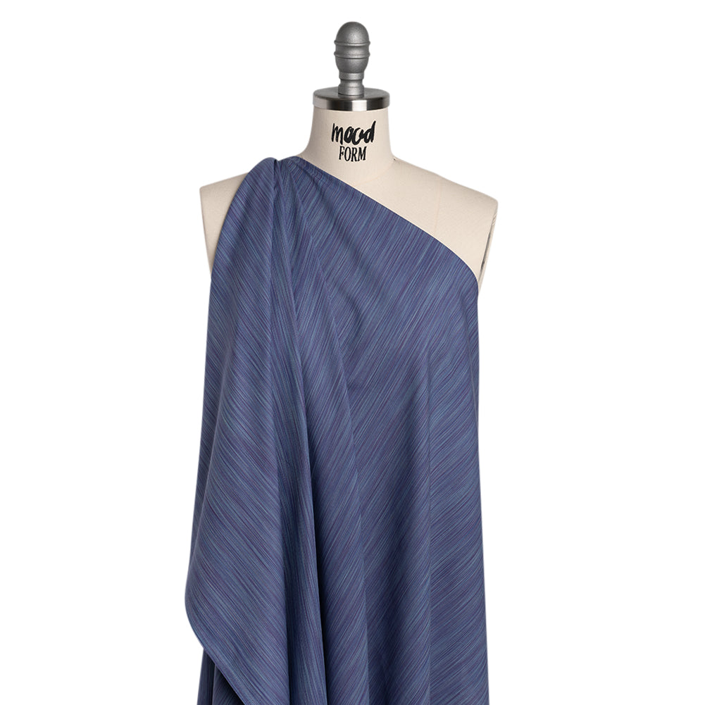 Woven Quilting Cotton Fabric by FIGO Studio - Navy Striated - Space Dye Collection