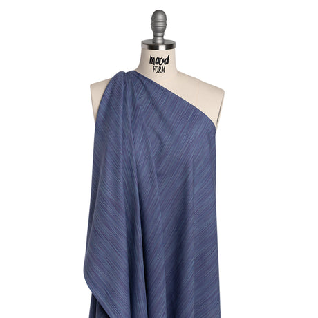 Woven Quilting Cotton Fabric by FIGO Studio - Navy Striated - Space Dye Collection