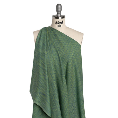 Woven Quilting Cotton Fabric by FIGO Studio - Green Striated - Space Dye Collection