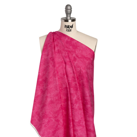 Printed Quilting Cotton by Deborah Edwards Northcott Studio - Fuchsia Fresco Texture - Toscana Collection