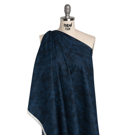 Printed Quilting Cotton by Deborah Edwards Northcott Studio - Navy Fresco Texture - Toscana Collection