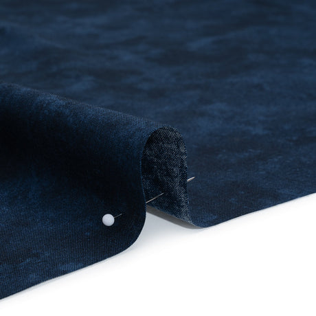 Printed Quilting Cotton by Deborah Edwards Northcott Studio - Navy Fresco Texture - Toscana Collection