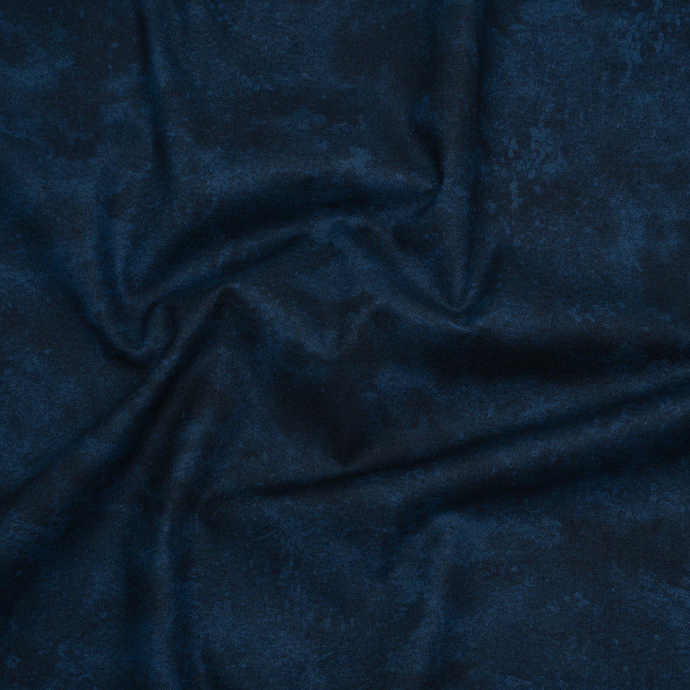 Printed Quilting Cotton by Deborah Edwards Northcott Studio - Navy Fresco Texture - Toscana Collection