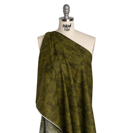 Printed Quilting Cotton by Deborah Edwards Northcott Studio - Tuscan Olive Fresco Texture - Toscana Collection