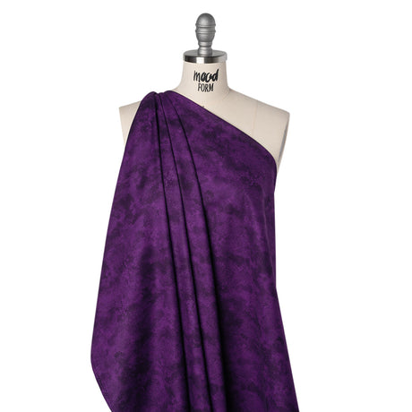 Printed Quilting Cotton by Deborah Edwards Northcott Studio - Violet Fresco Texture - Toscana Collection