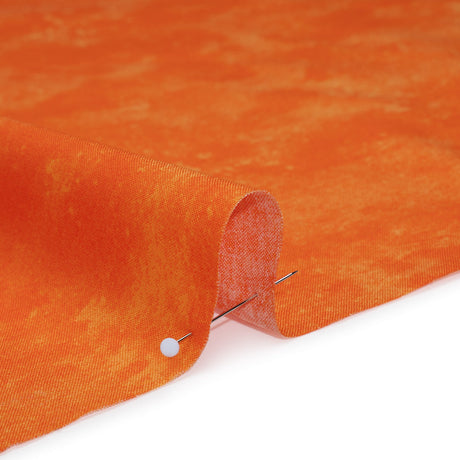 Printed Quilting Cotton by Deborah Edwards Northcott Studio - Orange Zest Fresco Texture - Toscana Collection