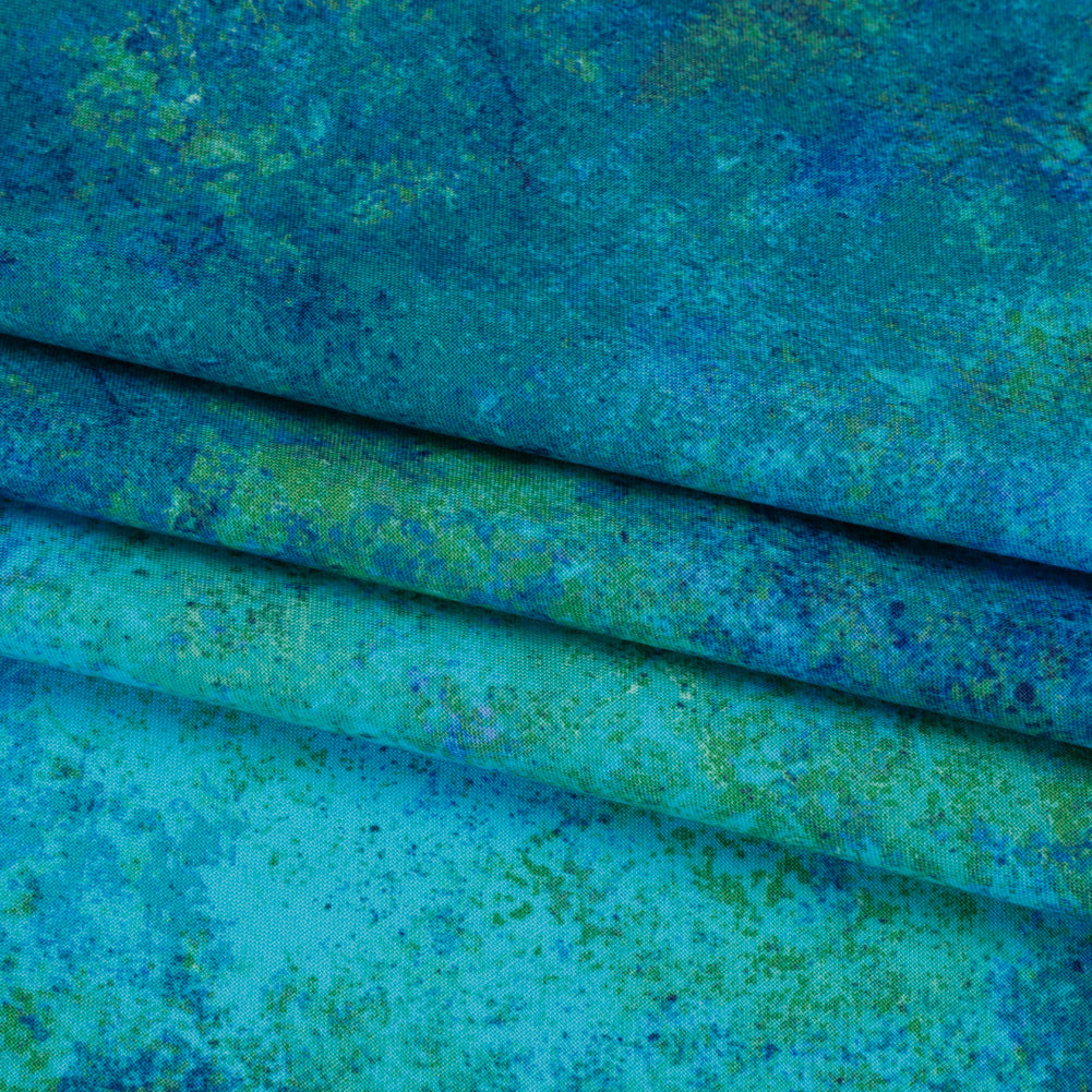 Stonehenge Quilting Cotton by Northcott - Blue Lagoon Textural Abstract - Multi Mixers Collection