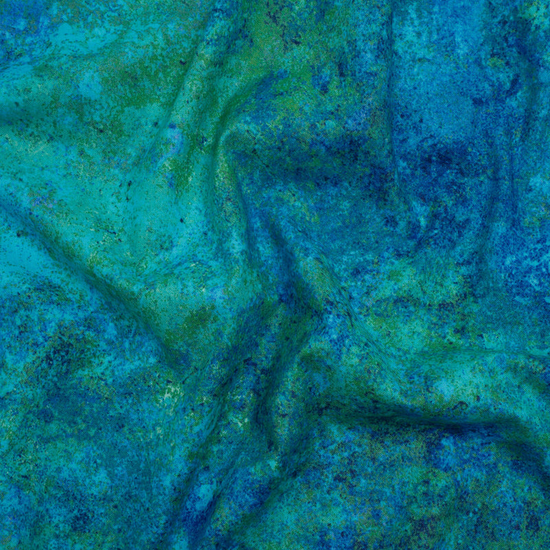 Stonehenge Quilting Cotton by Northcott - Blue Lagoon Textural Abstract - Multi Mixers Collection