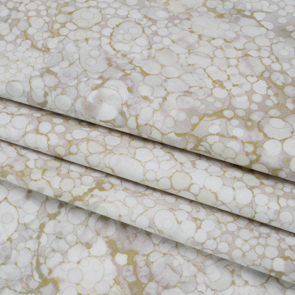 Wide Backing Quilting Cotton by Northcott, 108" Wide - Vanila Cream Bubbles - Bliss Wide Backing Collection