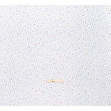 Printed Quilting Cotton by Ghazal Razavi for FIGO Studio - White and Rainbow Flowers - Seasons Basics Collection