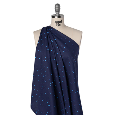 Printed Quilting Cotton by Ghazal Razavi for FIGO Studio - Navy Flowers - Seasons Basics Collection