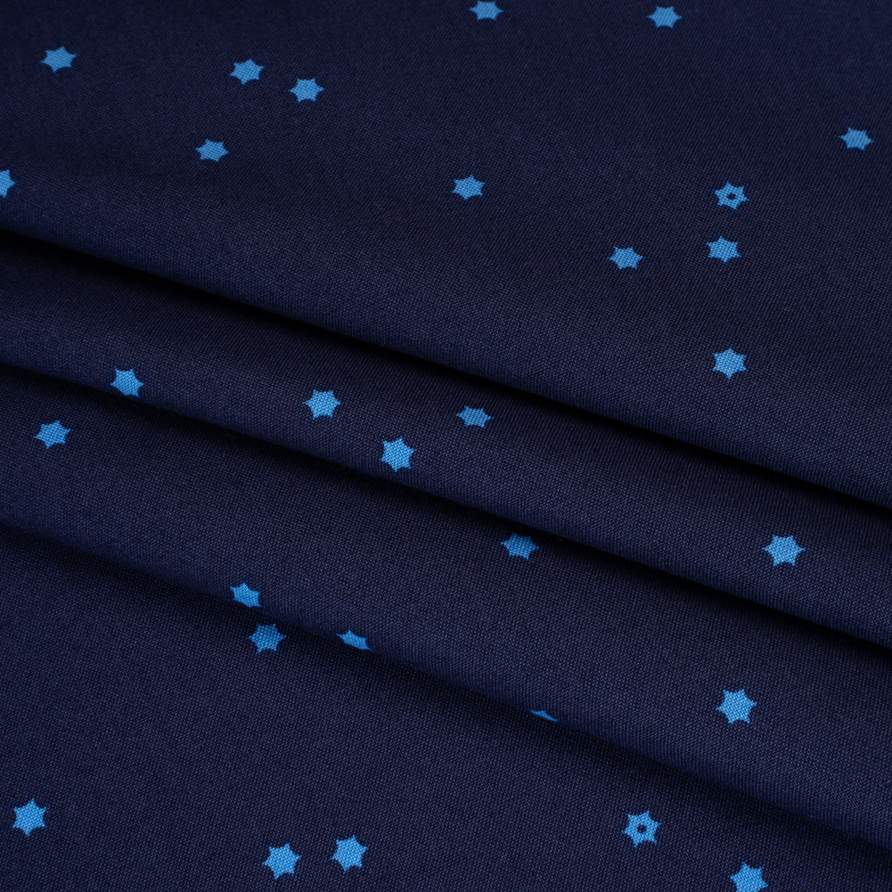 Printed Quilting Cotton by Ghazal Razavi for FIGO Studio - Navy Flowers - Seasons Basics Collection