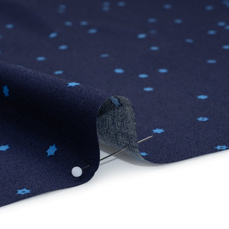 Printed Quilting Cotton by Ghazal Razavi for FIGO Studio - Navy Flowers - Seasons Basics Collection