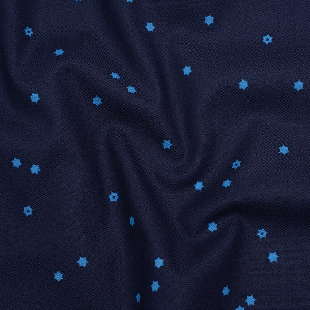 Printed Quilting Cotton by Ghazal Razavi for FIGO Studio - Navy Flowers - Seasons Basics Collection